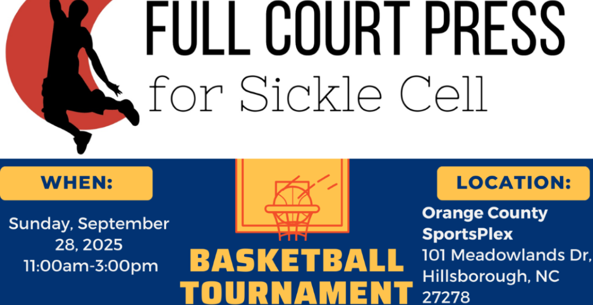 Event flyer with the location, date, and time of the fundraiser