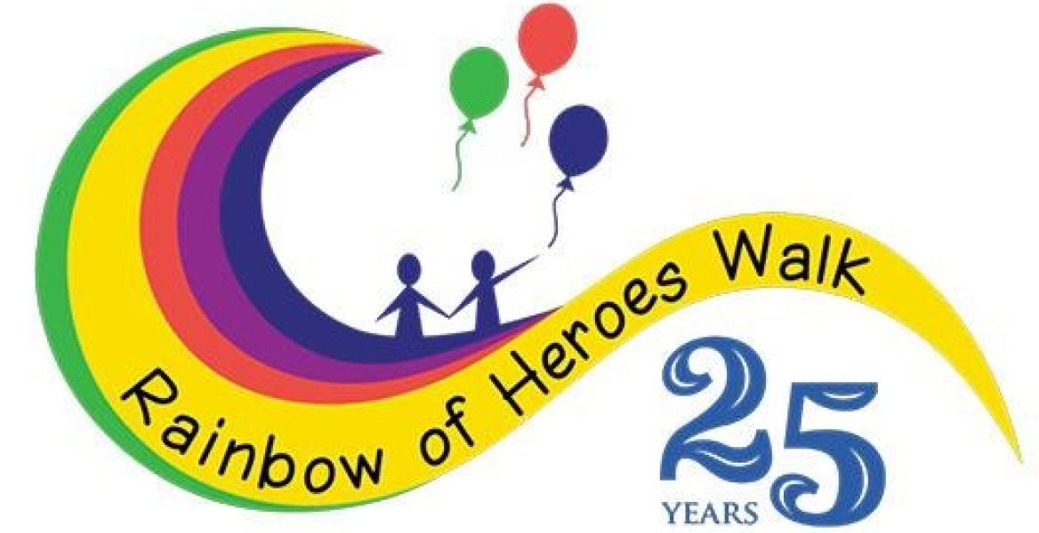 Rainbow of Heroes Walk logo